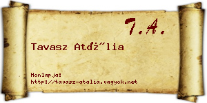 Tavasz Atália névjegykártya